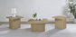 Devar 3-piece Square Cocktail Coffee End Table Set Latte
