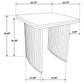Adina Square Wood Side End Table Distressed Light Brown