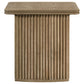 Adina Square Wood Side End Table Distressed Light Brown