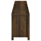 Enfield 71-inch TV Stand Fireplace Media Console Dark Pine
