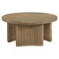 Adina 2-piece Round Coffee Table Set Distressed Light Brown