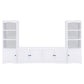 Laughlin 4-door Engineered Wood 78-inch TV Stand White