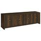 Laughlin 4-door Engineered Wood 78-inch TV Stand Dark Pine