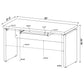 Skylar L-Shape Desk with Mobile File Cabinet Cappuccino