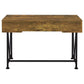 Analiese 2-piece Computer Desk Bookcase Set Rustic Nutmeg