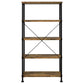 Analiese 2-piece Computer Desk Bookcase Set Rustic Nutmeg