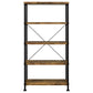 Analiese 2-piece Computer Desk Bookcase Set Rustic Nutmeg