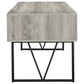 Analiese 63-inch 4-drawer Writing Desk Grey Driftwood