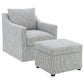 Winter Upholstered Hydraulic Lift Top Storage Ottoman Grey