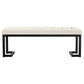 Mesa Boucle Upholstered Tufted Accent Bench Vanilla