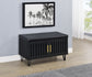 Brixton 2-door Padded Entryway Shoe Storage Bench Black