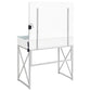 Eliza Vanity Set with Lighting & Stool White and Chrome