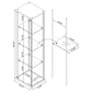 Bellatrix 3-shelf Clear Glass Curio Cabinet Cappuccino
