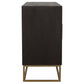 Zara 2-door 57-inch Wood Accent Storage Cabinet Black Walnut