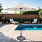 Tano - 9' Outdoor Umbrella + 21" Round Base