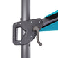 Xico - 8 Ft Square Umbrella w/ Double Top w/ LED Light + 37" Large Base