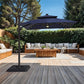 Xico - 8 Ft Square Umbrella w/ Double Top w/ LED Light + 37" Large Base