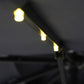 Xico - 8 Ft Square Umbrella w/ Double Top w/ LED Light + 37" Large Base