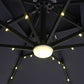 Xico - 8 Ft Square Umbrella w/ Double Top w/ LED Light + 37" Large Base