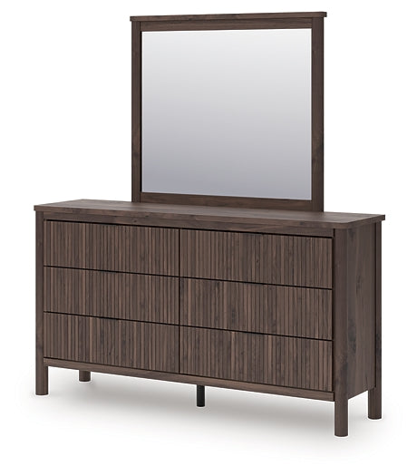 Pamytta Queen Panel Bed, Dresser, Mirror, Chest and Nightstand