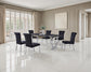 Horley - 80" Dining Table, Silver Frame