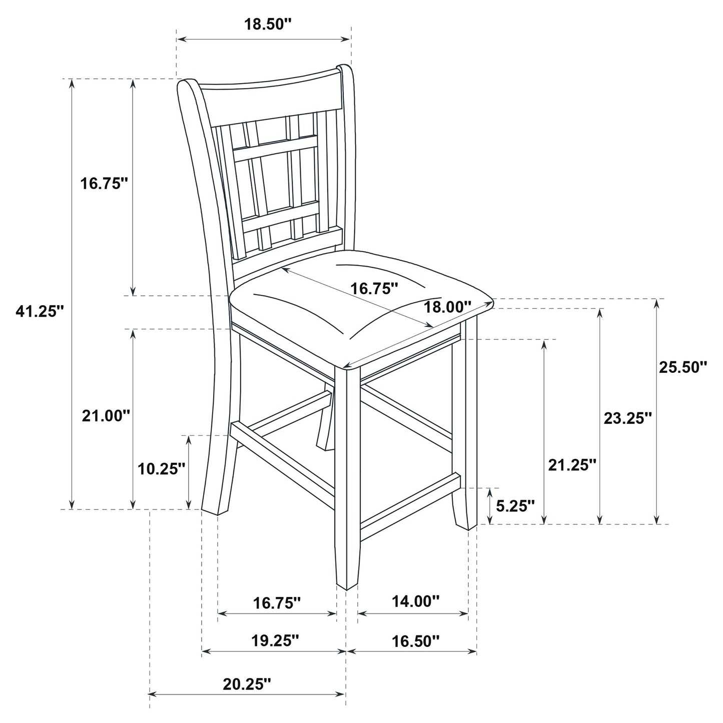 Lavon Wood Counter Height Dining Chair Linen and Light Oak (Set of 2)