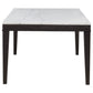 Averill 7-piece White Marble Top Dining Set Dark Grey and Coffee Bean