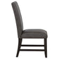 Averill Faux Leather Upholstered Dining Side Chair Dark Grey (Set of 2)