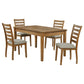 Atwood 5-piece Rectangular Wood Dining Set Warm Brown