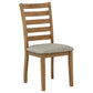 Atwood Wood Dining Side Chair Upholstered Seat Warm Brown