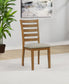 Atwood Wood Dining Side Chair Upholstered Seat Warm Brown