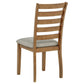 Atwood Wood Dining Side Chair Upholstered Seat Warm Brown