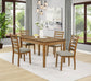 Atwood Wood Dining Side Chair Upholstered Seat Warm Brown