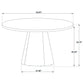 Franklin 54-inch Round Wood Pedestal Base Dining Table Dark Brown