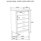 Watson 5-drawer Bedroom Chest of Drawers Light Taupe