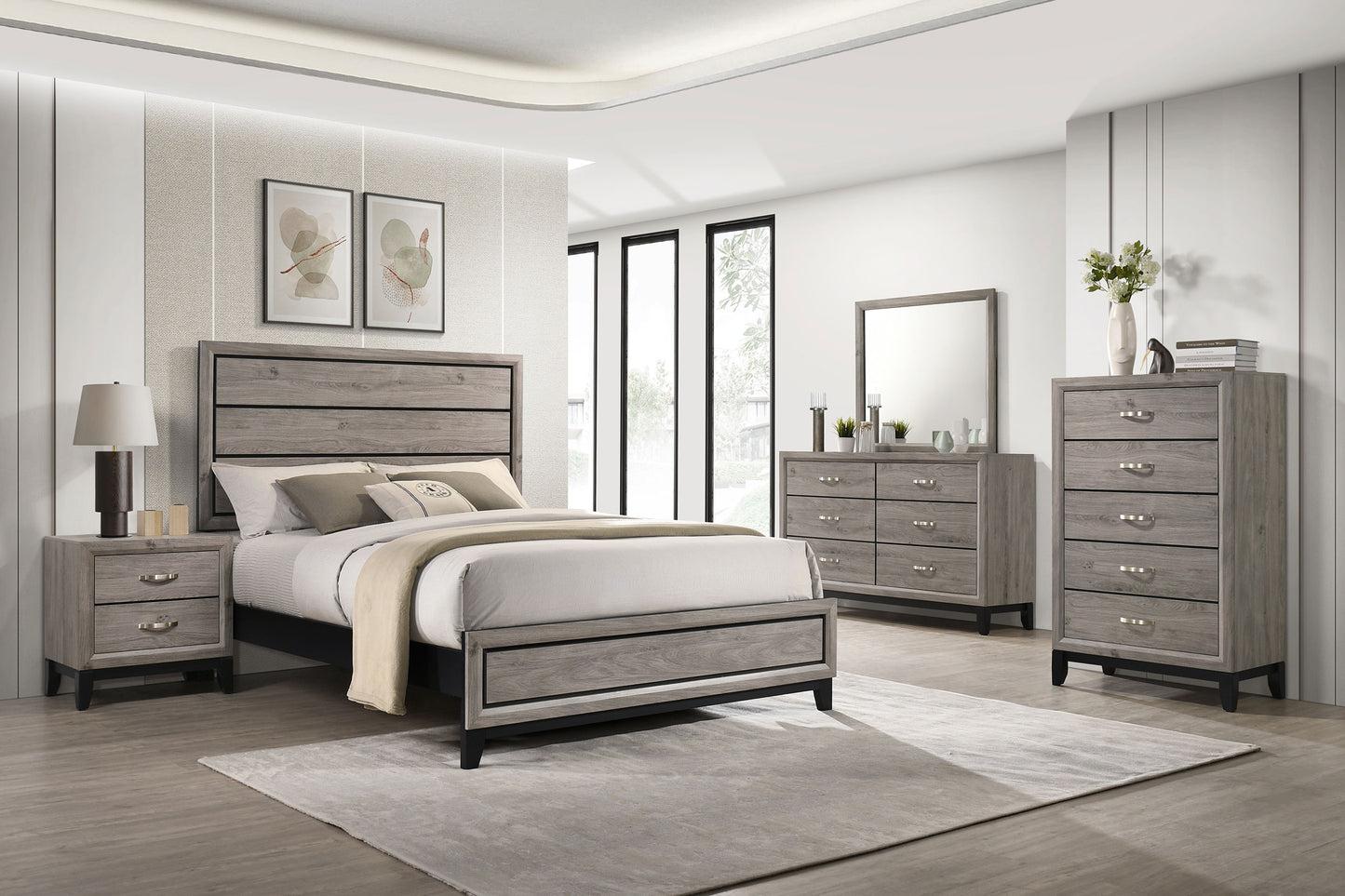 Watson 5-drawer Bedroom Chest of Drawers Light Taupe