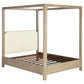 Solano 85-inch California King Canopy Bed Weathered Mango