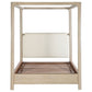 Solano 85-inch California King Canopy Bed Weathered Mango