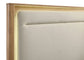 Leanne Eastern King LED Panel Bed Off White and Light Oak