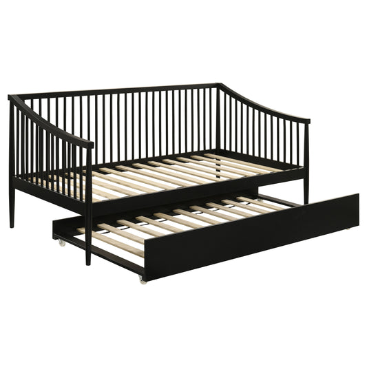 Delgado Windsor Twin Wood Daybed with Trundle Black