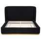Blaire Upholstered Eastern King Wingback Platform Bed Black