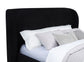 Blaire Upholstered California King Wingback Platform Bed Black