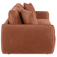 Elysia Chenille Upholstered Modular Lounge Loveseat Coral