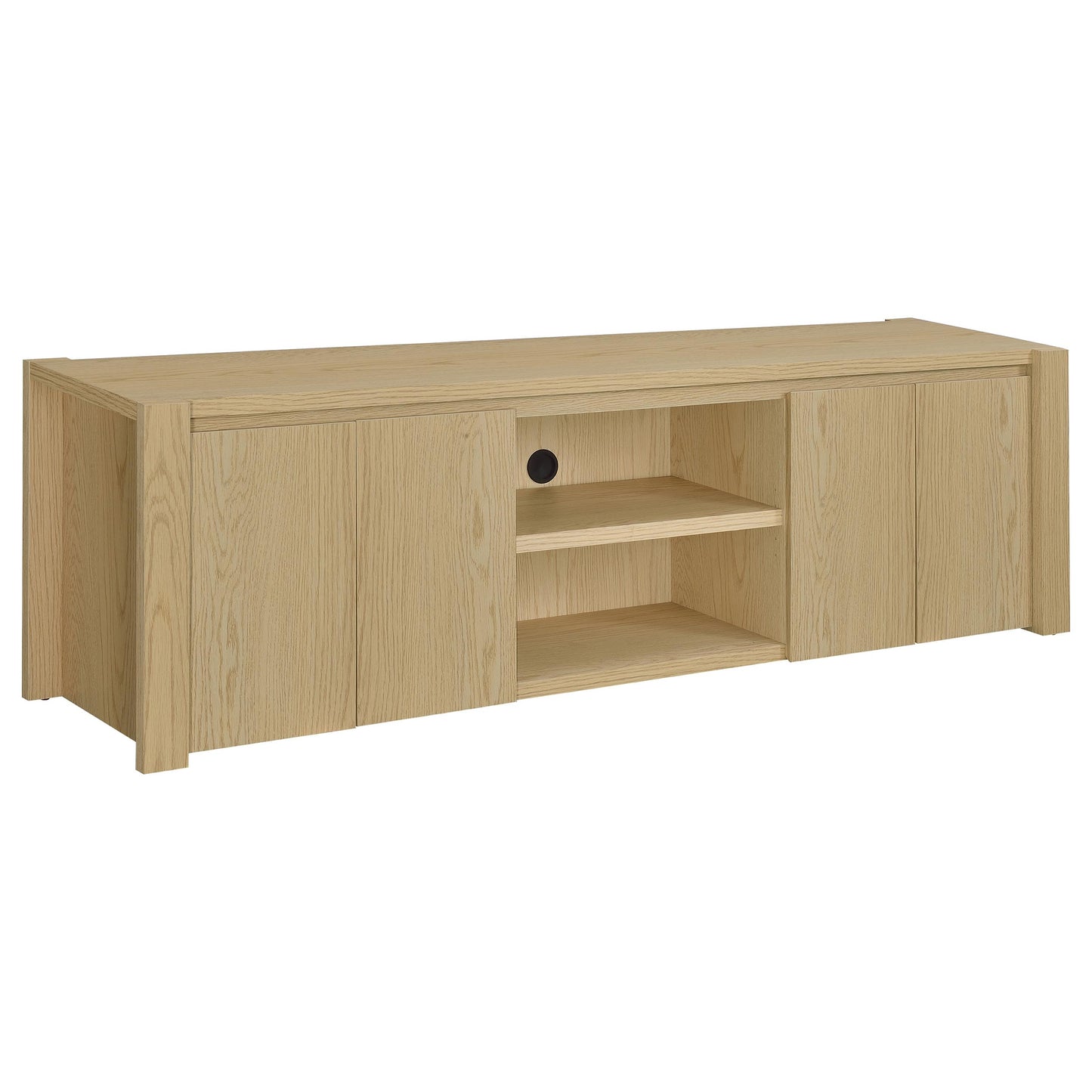 Laurelton 78-inch 4-door TV Stand Media Console Light Oak