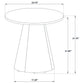 Franklin Round Wood Pedestal Side End Table Dark Brown