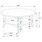 Bradley 3-Piece Round SmartTop Coffee Table Set Smokey Grey and Brown