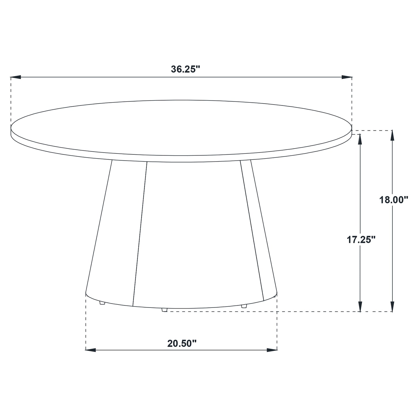 Franklin 2-piece Round Pedestal Coffee Table Set Grey and Dark Brown