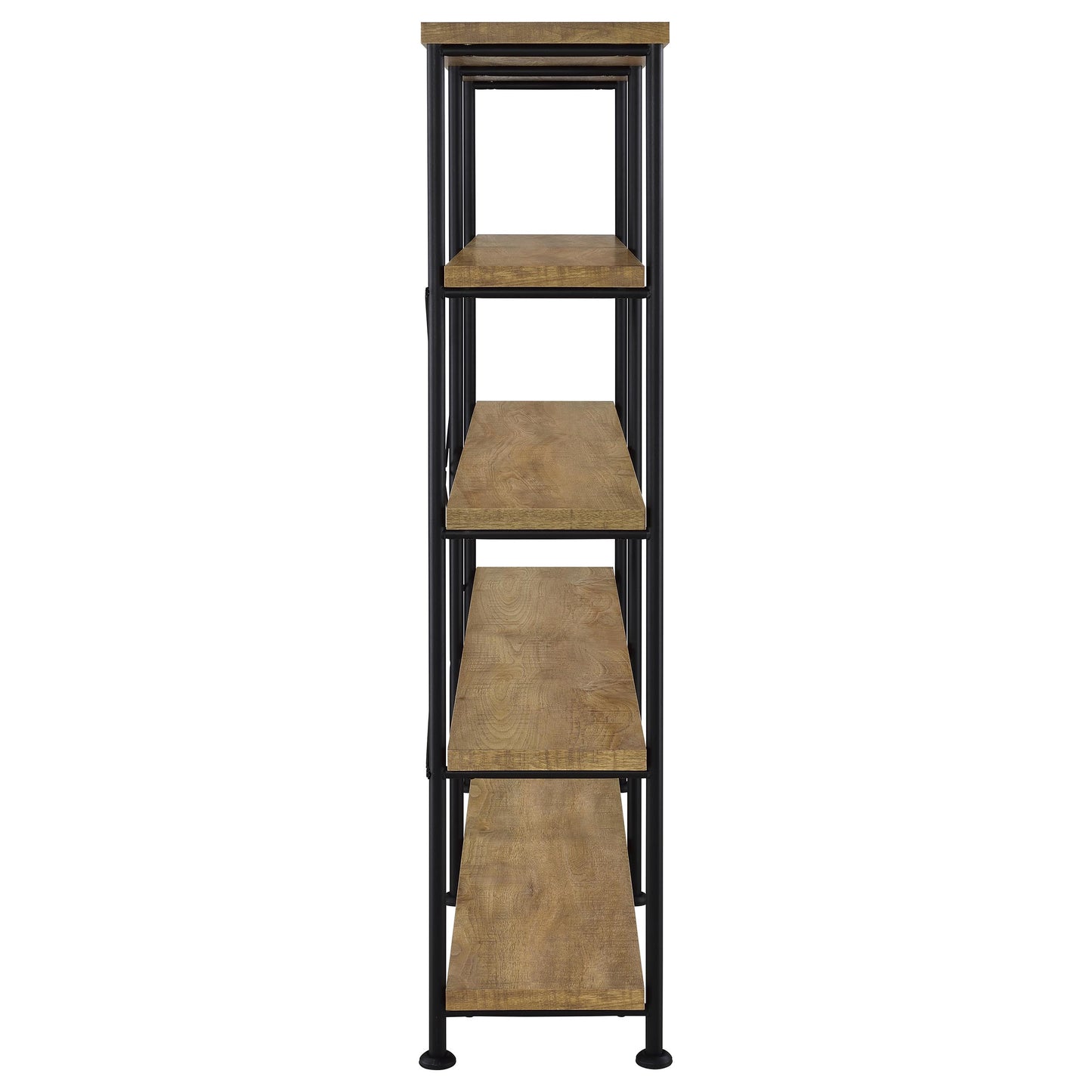 Analiese 63-inch 4-shelf Double Bookshelf Mango