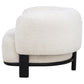 Lawler Upholstered Barrel Back Accent Chair Ivory and Black