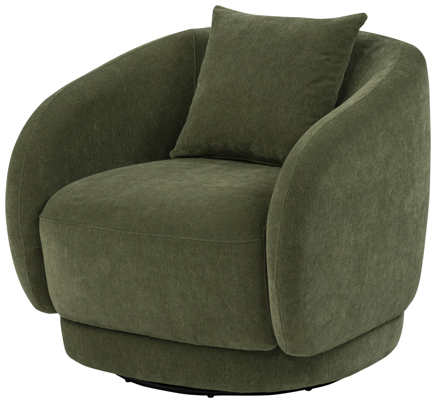 Arnaud Chenille Upholstered Swivel Accent Chair Green